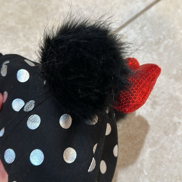 NWT! Disney Parks Sassy Minnie Ears Sequin Bow Baseball Hat Headband - Picture 4 of 7